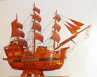 Модель кораблей Santa-Maria с деревянным парусом(SM-L)L120 cm (989202)